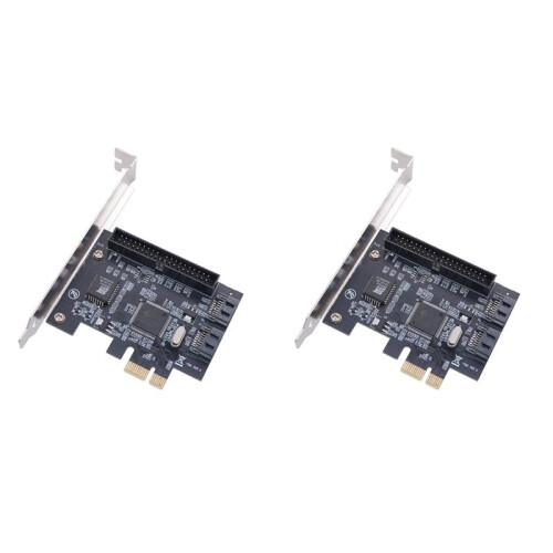 2X Placa Gráfica PCI e para Desktop para Placa Adaptadora  de 2 Portas Placa de Expansão PCI e para  IDE Placa Adaptadora IDE de 3,5 Polegadas
