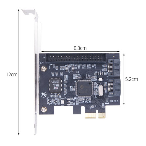 2X Placa Gráfica PCI e para Desktop para Placa Adaptadora  de 2 Portas Placa de Expansão PCI e para  IDE Placa Adaptadora IDE de 3,5 Polegadas 2