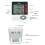 5X Kitchen Timer Digital Timer with Alarm Clock/Thermometer Function for Cooking Egg Timer Classroom Timer for Teacher 7