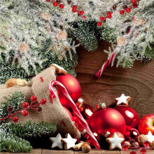 12 Tiges de Baies Rouges de Noël, Branches de Pin avec Neige, 19 Pouces, Faux Cèdre Givré, Sapin de Noël Artificiel