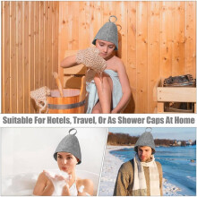 2X Anti Heat Sauna Hat Thicken Wool Shower Cap Hair Turban Quickly Towel Drying Towel Hats Sauna