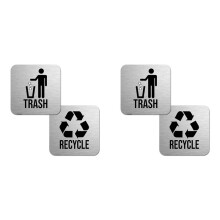 4X Recycle and Trash for Kitchen Trash Cans and Recycling Bins, Indoor Trash and Recycle Combo