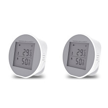 2X Tuya Wifi Temperature Humidity Sensor Indoor Hygrometer Thermometer Detector Life App Battery or USB Powered