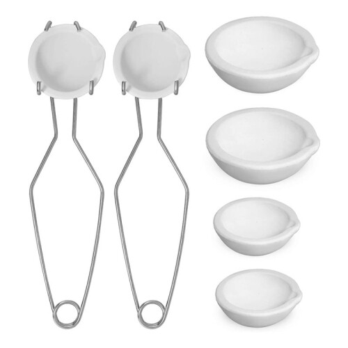 Kit de Fundição Por Fusão de 16 Unidades, de Cadinhos de Quartzo de 2,3 Polegadas e de Cadinhos de Quartzo de 2,8 Polegadas, Alça Whiclip 2A 1