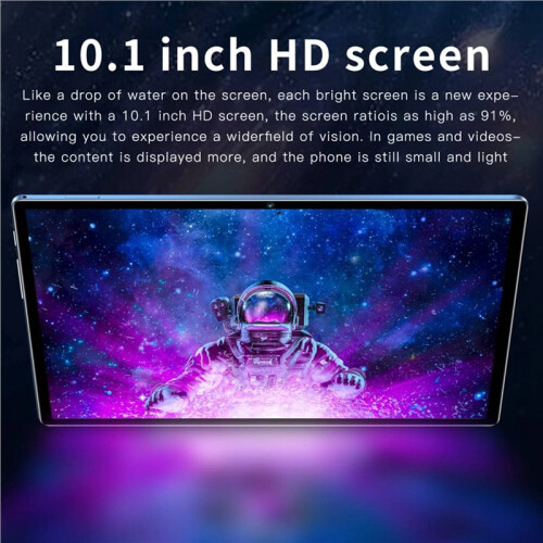 2X Tablette PC 10 Pouces Octa Core Double Caméra Double SIM Appel Téléphonique Tablettes  Wifi 4 Go + 64 Go ROM