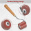 6pcs Rubber Rollers Rollers for Crafting, Ink Roller Set with Comfort Grip for Printmaking, Crafts, and Stamping 5
