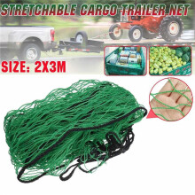 4st 2X3Meter Heavy Duty Sträckbar Lastvagnsnät Bakre Lastbagageförvaring Organizer Bagagenäthållare Autotillbehör