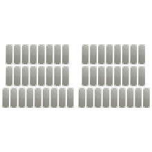 50 Pack Roestvrij Staal Gravure Blank Tags Rechthoek Stempelen Blanks met 4 Gaten 1Inchx3Inch