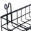 4X Hanging Basket for Wire Wall Grid Panel, Multi-Function Wall Storage and Display Basket, 40X10X5CM, Black Painted 7