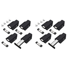 Push Heavy Duty 8 Pack Push to Open Cabinet Hardware Magnetic Contact Latches for Large Door Push Black