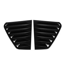 2X ŻAluzje Tylnej Szyby Bocznej Samochodu, do Golfa 7 R MK 7 7.5 2013-2020 Styl WyśCigowy Rolety Okienne Air Vent Scoop Cover Czarny
