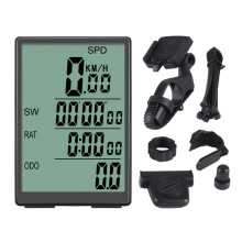 Wireless Bike Speedometer 3in LCD Waterproof Odometer, 7.85.11.8cm