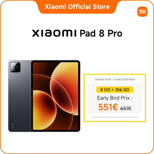 Xiaomi Xiaomi Pad 8 Pro Grijs 8GB 256GB Snapdragon 8 Elite Processor