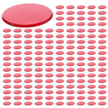 300 Pcs Chips de Bingo en Plastique de la Couleur Rouge Transparente Du Diametre de 1.9cm