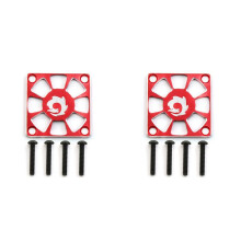 2X Tampa 30X30Mm Do Ventilador de RefrigeraçãO da Liga de AlumíNio para o Motor RC ESC Electric Regulating Fan Protection Cover, Vermelho