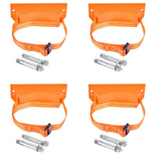 4X Soporte Montado en Cilindro Soporte de Cilindro de Gas Soporte de Cilindro de Gas ABS Duradero para Autocaravana Caravana Caravana, Naranja