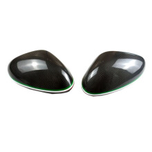 Tapa de la Carcasa del Espejo Retrovisor Lateral del Coche Cubierta de Espejo Retrovisor de Fibra de Carbono para  Stelvio 2017 2018 2019