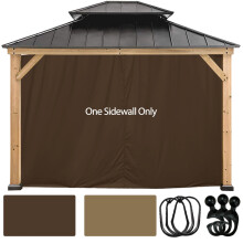 Coastshade Gazebo Pergola Canopy Panel Sidewalls Replacement 12ft Gazebo Pergola Privacy Panels Sidewall for Gazebos with 14Curtain Rings &14Rail
