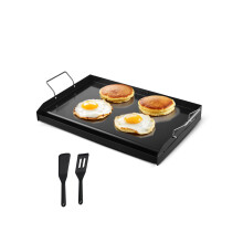 VEVOR Carbon Steel Griddle, 24x16 inch Universal Flat Top Rectangular Plate, Gas Grill Griddle for BBQ Grill, Teppanyaki, Portable Family Cookware