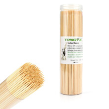 TONGYE Natural Bamboo Skewers 8 Inch for Appetiser, Cocktail, Kabob, Chocolate Fountain, and Fruit. Premium Barbecue Sticks - No Splits and Debris,