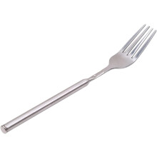 Silver Stainless Steel Dinner Fork BBQ Telescopic Extendable Dinner Fruit Dessert Long Handle Fork Stainless Steel Cutlery
