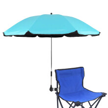 GRANDMEI Chair Parasol with Clamp,Clip on Umbrella for Patio,Beach Chairs,Wheelchairs,Golf Carts (Blue)