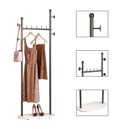 DR.IRON black coat rack clothing racks 2
