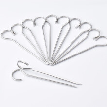 HONSHEN 4.75" Flat Stainless Skewers,Mini Short Barbecue Needle Barbecue Skewers,Baking Rods,Corn on The Grill, 12 pcs (4.75 INCH Flat BBQ 12)