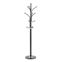 HAKU M?bel Hall-Tree Chrome, Black, Marble, Metal - Size: H 179 cm X ? 40 cm, Style: Modern