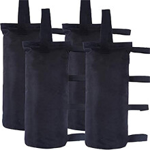 St Helens Home & Garden Gazebo Sandbags - 4 Pack with Hook and Loop Fasteners, anchor your gazebos, tents and canopies to the ground in wind & bad