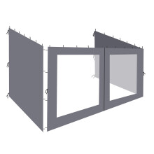 QUICK STAR 3 Curtains for Wall Tent Pergola 3x4m Anthracite