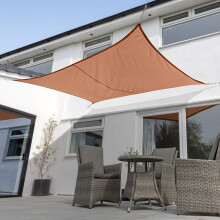 Kookaburra Waterproof Garden Sun Shade Sail Canopy in Terracotta 98% UV Block (5m x 4m Rectangle)