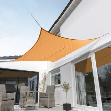 Kookaburra Waterproof Garden Sun Shade Sail Canopy in Orange 98% UV Block (3m Square)