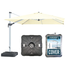 Jarder 9m? Large Parasol With Parasol Base and Protective Cover Bundle | Aluminium | Garden, Patio, Event, Wedding