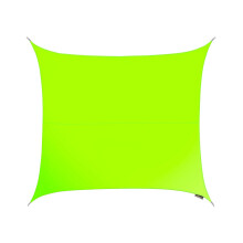 Kookaburra 3.6m Square Water Resistant Garden Patio Sun Shade Sail Canopy 96.5% UV Block with Free Rope (Lime Green)