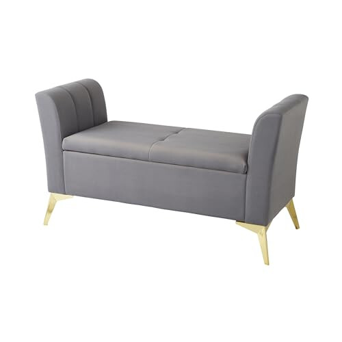 GFW Pettine Ottoman Storage Bench Grey 2