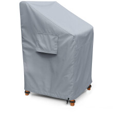 Kingsbridge Garden Stacking Chair Cover 600D Heavy Duty Fabric, Double Stitching, Waterproof, Anti UV, Breathable, Rip Proof, HxLxW 120/80 x 65 x 65cm