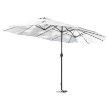 Harrier 4.6m Double Sided Parasols - Garden Parasols with Optional Parasol Cover & Parasol Base Weights | White, Black or Grey Parasol | Large Garden