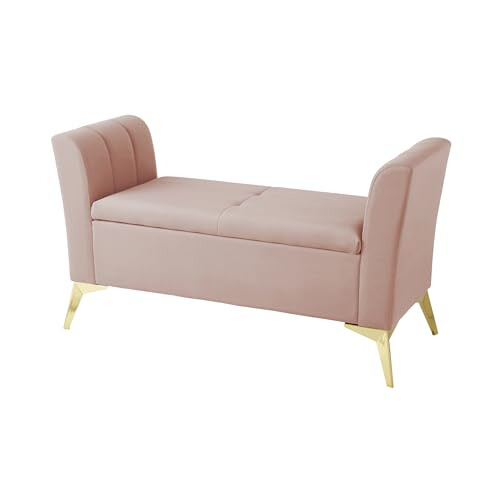 GFW Pettine Ottoman Storage Bench Blush Pink 2