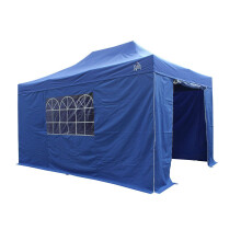 All Seasons Gazebos 3x4.5m Waterproof Pop up Gazebo - Blue (Premium Sides)