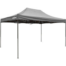 3x4.5m Pop-Up Gazebo - GREY Heavy Duty Frame & Water Resistant Garden Pavillion