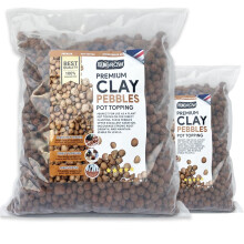 UKGROW Premium 3L Vibrant Orange Expanded Clay Pebbles ? Ideal for Hydroponics and Horticulture, Enhanced Aeration, Reusable Plant Pot Topper