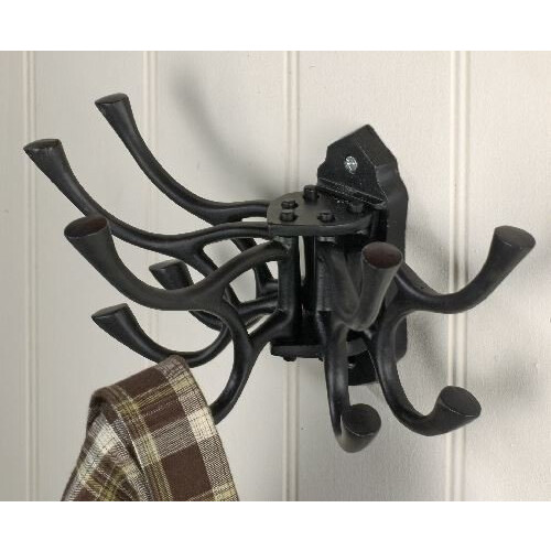 Traditional Black Iron Swivel Hook/Rack 2