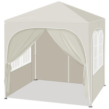 WOLTU Pop-up Gazebo, Gazebo with Sides 2m x 2m, Folding Event Shelter for Outdoor, Garden, Camping, Height Adjustable, Waterproof, UV-Protection, with