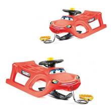 Red sledge Happy Car Zigi-Zet wiith steering wheel and klaxon