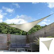 Kookaburra Waterproof Garden Sun Shade Sail Canopy with Fixing Kit in Ivory 98% UV Block (Rectangle, 5m x 4m)