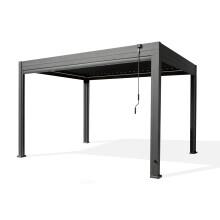 Garden Store Direct Athena Aluminium Pergola 3m x 4m with LED Lights and 4 Full Side Curtains!