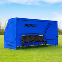 FORZA Portable Team Shelter ? Waterproof Sports Dugout with Optional Bench, 10 Colours, Quick Assembly, UV Protection, 8-Seater Capacity (Electric