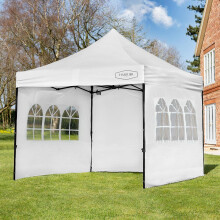 Harrier 3m x 3m Gazebo - Deluxe Pop Up Gazebo in White, Blue, Green or Grey | Showerproof Gazebo 3m x 3m | Garden Gazebo with Package Options | Metal