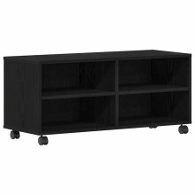 TV-Möbel - HELLOSHOP26 - 90 x 35 x 40,5 cm - Schwarz - Ingenieurholz - 2 Regale